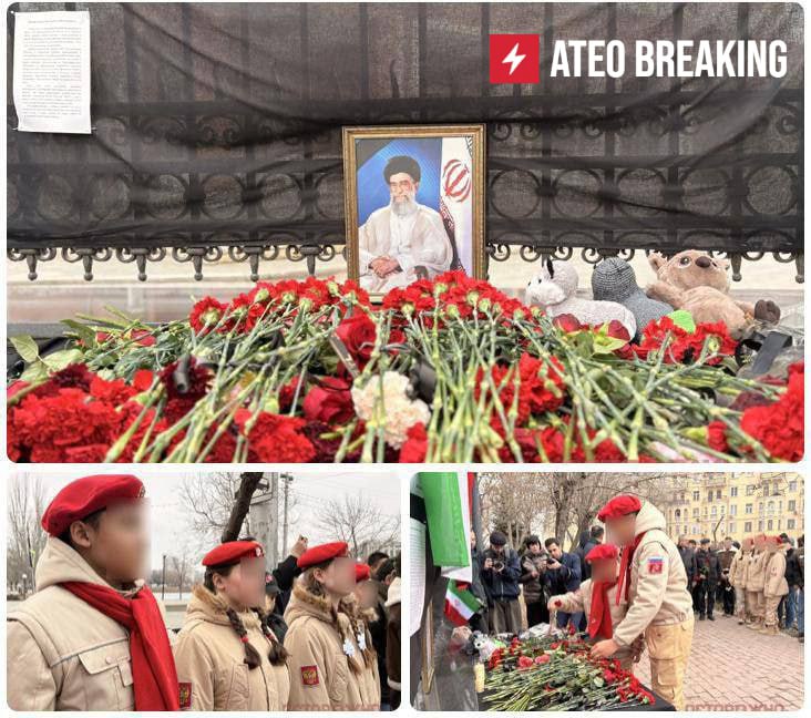 Школьники Астрахани почтили память лидера Ирана у консульства