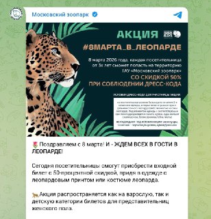 Скидка 50% в зоопарк для девушек в леопардовом костюме