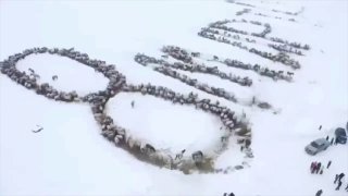 Поздравление с 8 марта: 1000 лошадей выстроили надпись в Башкирии