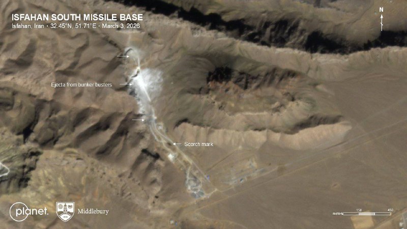 Спутниковые снимки ракетных баз Ирана после авиаударов: разрушения туннелей и пусковых установок