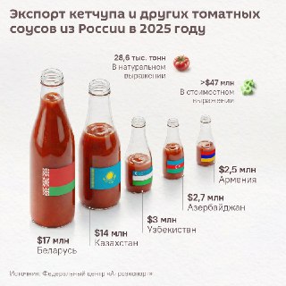 Беларусь стала главным покупателем российского кетчупа: экспорт обновил рекорд