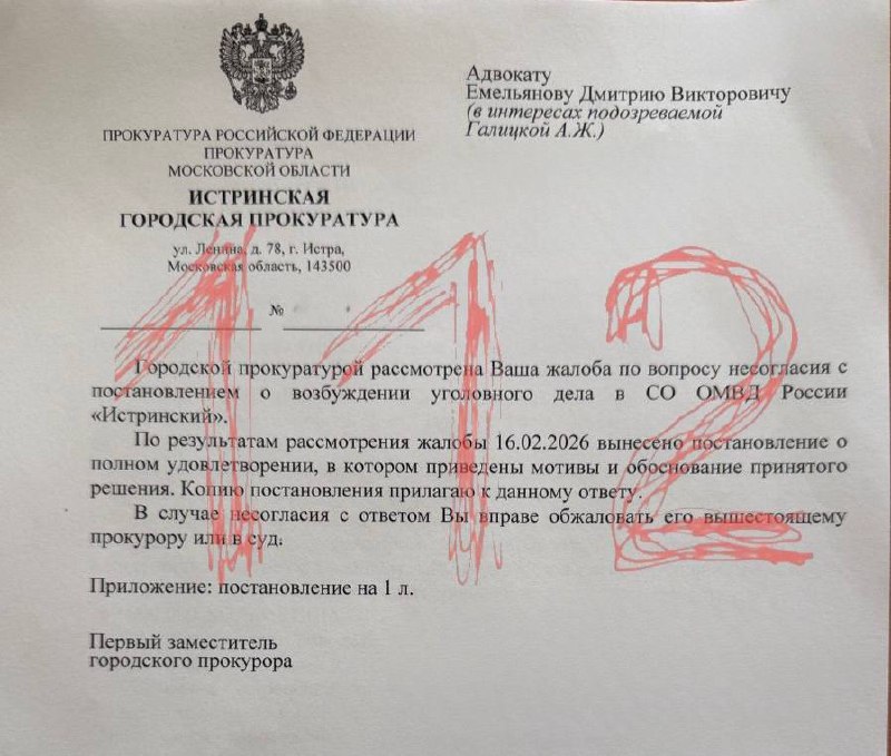 Дело Алии Галицкой прекращено: прокуратура не нашла состава преступления