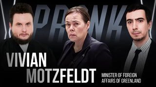 Пранк с главой МИД Гренландии Вивиан Мотцфельдт