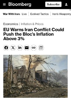 ЕС: инфляция может превысить 3% из-за цен на энергоносители