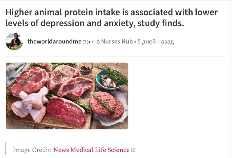 Мясо лечит депрессию: ученые подтвердили связь белка и ментального здоровья