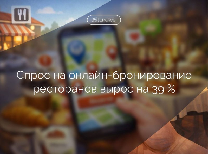 Спрос на онлайн-бронирование столиков вырос на 39% благодаря ИИ и удобству сервисов
