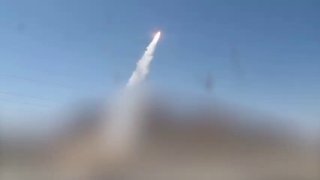 Кадры 41-й волны ракетных пусков Ирана по целям США и Израиля