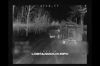 Американский БТР Stryker уничтожен дроном в ДНР