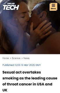 Оральный секс обогнал курение как причина рака горла