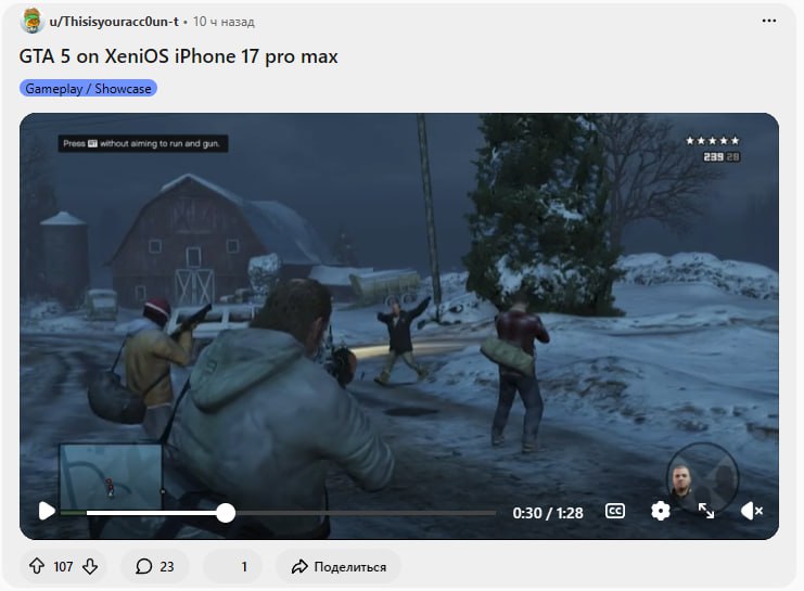 Эмулятор XeniOS для iPhone запускает игры с Xbox 360, включая GTA 5