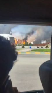 Пожар на иранском заводе после ударов Израиля