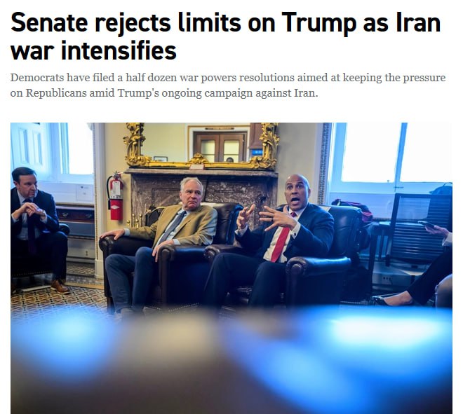 Сенат США не ограничил полномочия Трампа по войне с Ираном