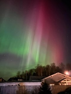 Магнитная буря и полярные сияния в Петербурге