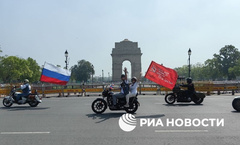 Мотопробег в честь 81-й годовщины Победы прошел в Индии