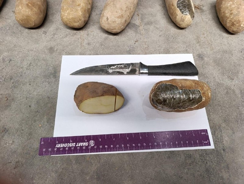 В Россию не пропустили 70 кг гашиша, замаскированного под картофель