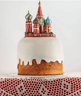 Кулич за 100 тысяч рублей: в Москве продают «Кремлевский» хлеб с фигурой собора