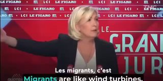 Мигранты как ветрогенераторы: метафора Ле Пен и призыв подписаться