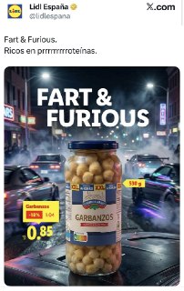 Lidl в Испании представил нут с провокационным названием «Пердёж и ярость»