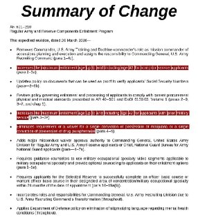 США повышают предельный возраст призыва и смягчают требования к кандидатам