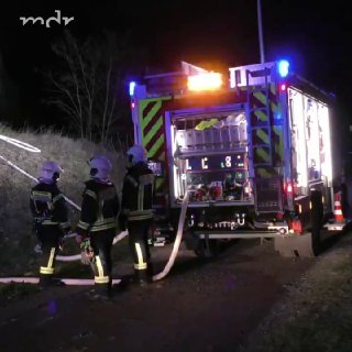 Пожар в средневековом замке Руннебург в Германии