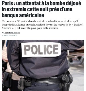 В Париже предотвратили теракт у банка