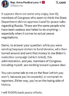 Луна отвергла критику контактов законодателей РФ и США