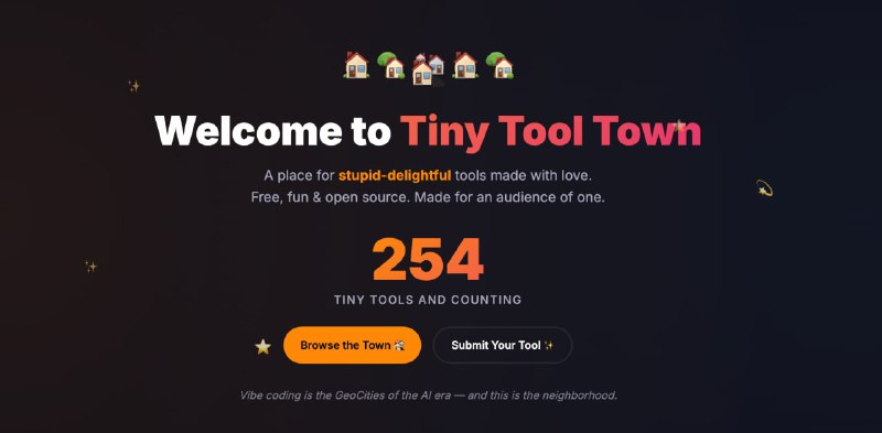 Найдена огромная библиотека ИИ-приложений TinyToolTown