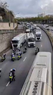 Протесты водителей грузовиков во Франции против роста цен на топливо