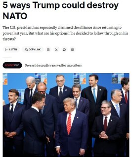 Пять способов, которыми Трамп может разрушить НАТО