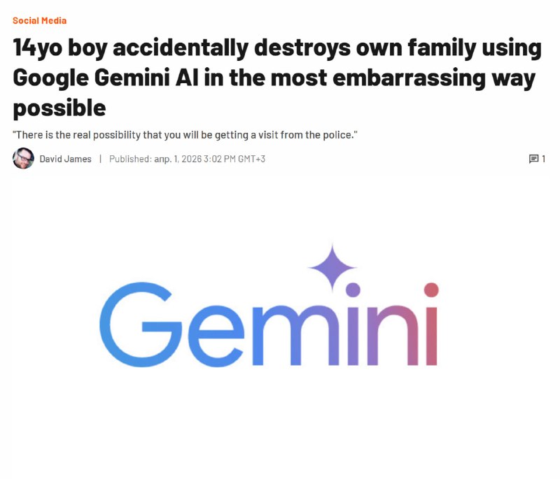 Подросток заблокировал семейный бизнес, мастурбируя перед ИИ Gemini Live