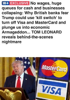 Британские банки боятся отключения от Visa и MasterCard