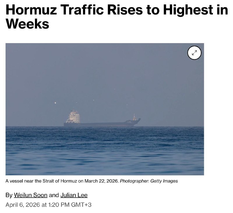 Трафик в Ормузском проливе вырос до максимума с начала войны