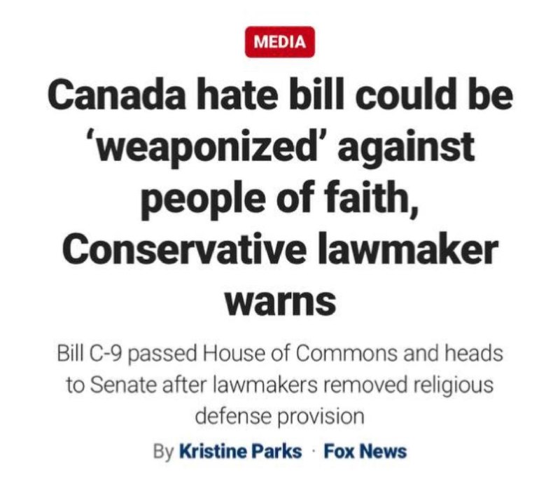 В Канаде могут начать судить за цитирование Библии из-за нового закона