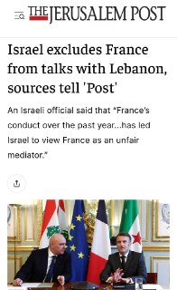 Израиль отказался допускать Макрона к переговорам с Ливаном