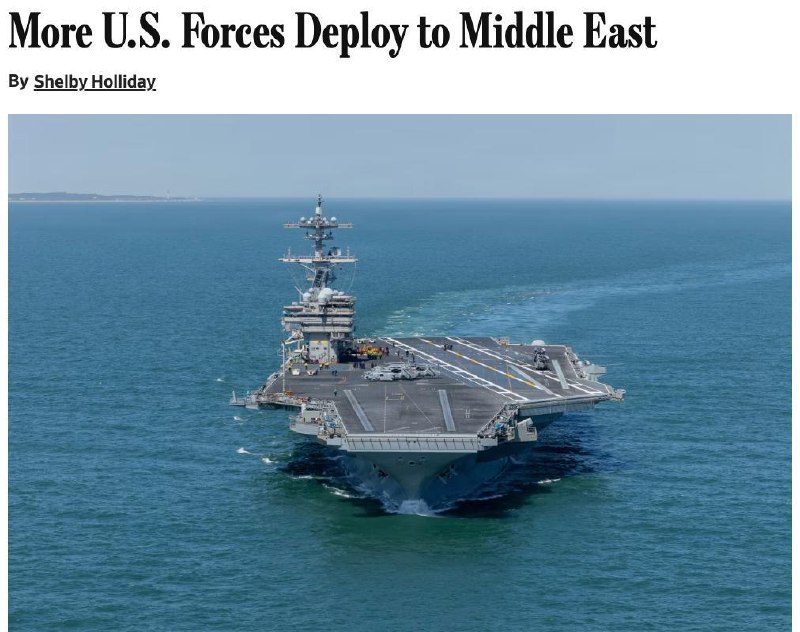 WSJ: США наращивают военную группировку на Ближнем Востоке перед переговорами с Ираном