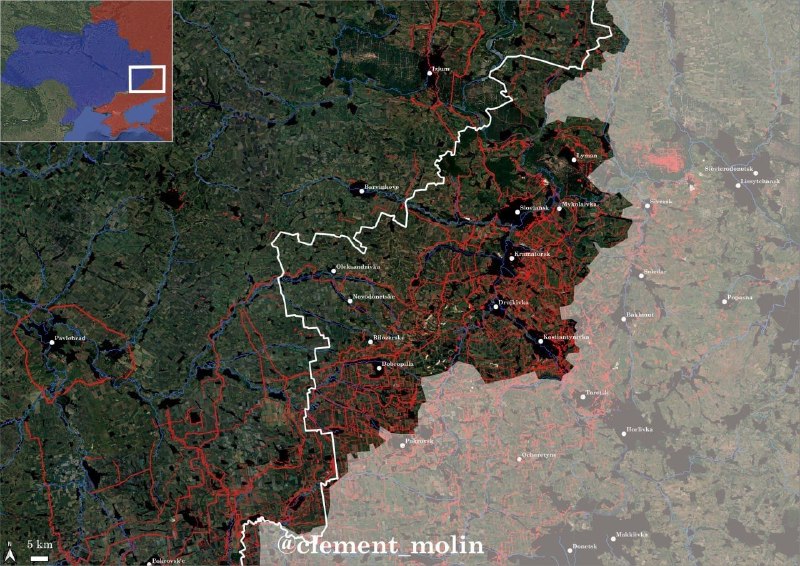 Аналитик представил карту новых укреплений Украины в Донбассе