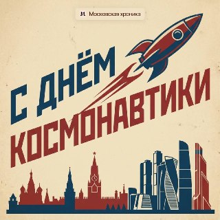 С Днём космонавтики: подборка стикеров для москвичей
