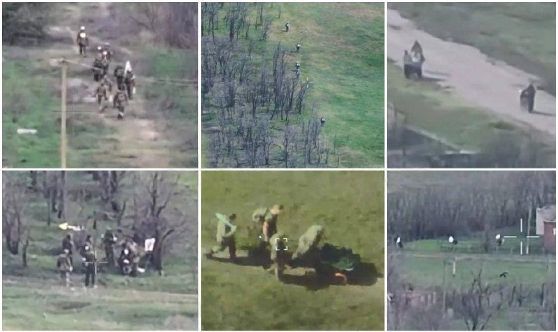 Дроны противника засняли группы подвоза РФ с белыми флагами во время перемирия