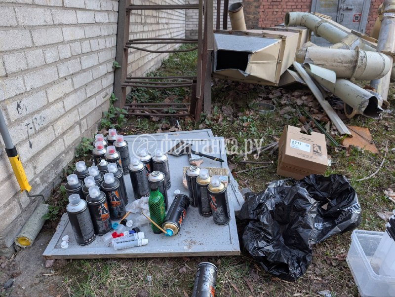 Покрас Лампас расписал стены «Леннаучфильма» в Петербурге