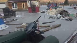 В СНТ под Красноярском после затопления талыми водами всё замерзло