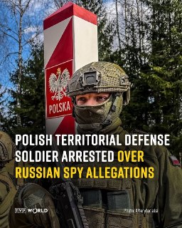В Польше задержан военнослужащий по подозрению в шпионаже в пользу России