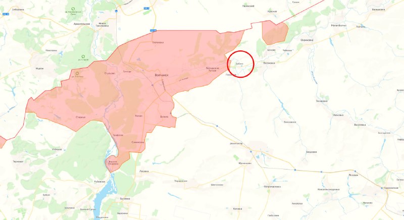 Русская армия очистила от украинских нацистов населённый пункт Зыбино восточнее Волчанска