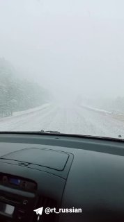 Снегопад в Новосибирске в середине апреля