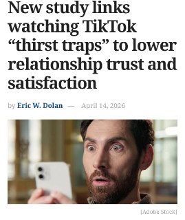 Просмотр TikTok подрывает доверие и самооценку в парах