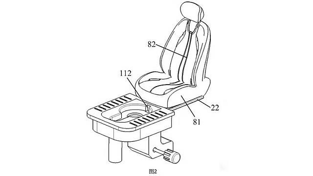 Китайская компания запатентовала компактный выдвижной туалет для автомобилей