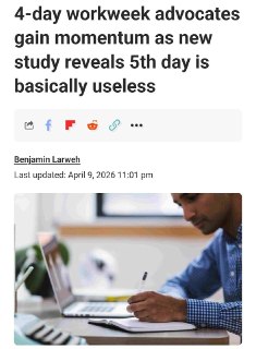 Исследование доказало неэффективность пятидневной рабочей недели