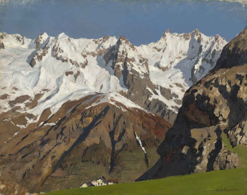 Особенности живописного стиля Исаака Левитана в работе «Цепь гор. Монблан»