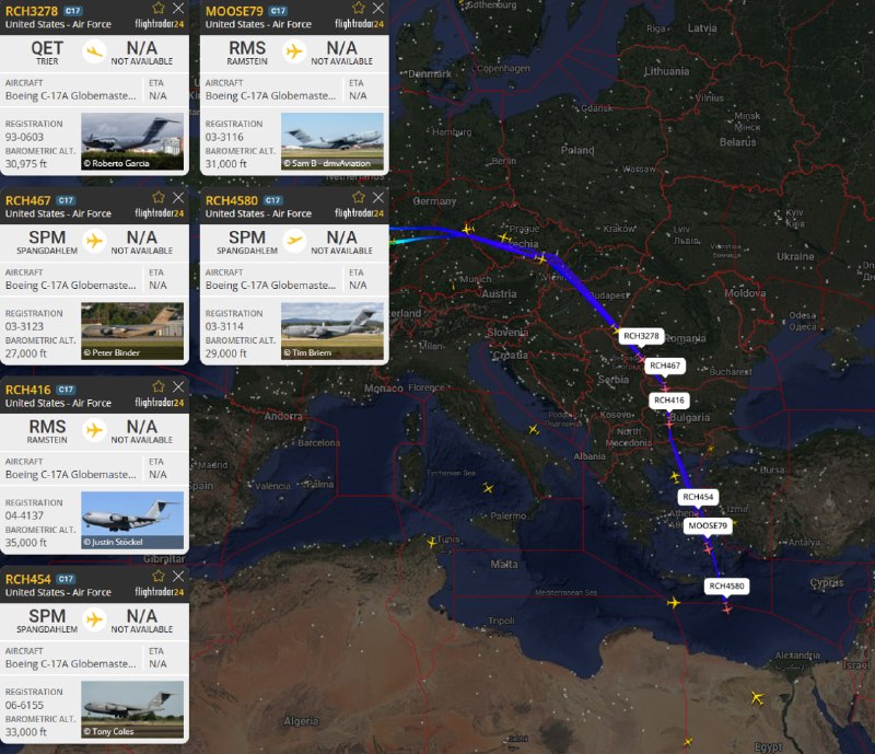 США наращивают переброску боеприпасов на Ближний Восток перед новой фазой операции