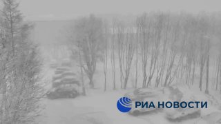 Мурманск накрыла сильная метель