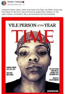 Дональд Трамп раскритиковал Кэндис Оуэнс